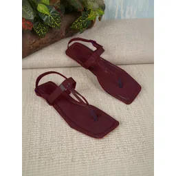 CORSICA Women Textured One Toe Flats with Buckles-picture-31