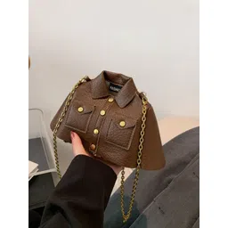 DressBerry Women Textured Structured Shoulder Bag-image-5