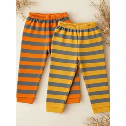 CORTICA Kids Unisex Pack Of 2 Multicolor Cotton Track Pants-picture-19