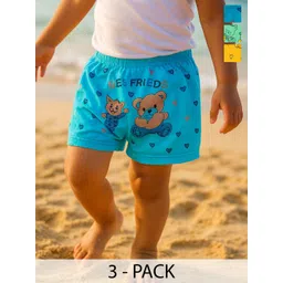 CORTICA Unisex KidsPack of 3 Regular Fit Mid-Rise Graphic Printed Ben 10 Shorts-picture-20