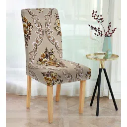 Brown Traditional Polyester 15x19 Inches Stretchable Chair Cover by Cortina-picture-31
