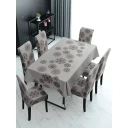 Cortina 7-Pcs Grey Mandala Printed Table & Chair Covers-picture-21