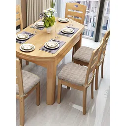 Cortina  Beige 6 Pieces Comfortable Seat Square Cushion Chair Pads-picture-10