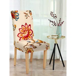 Cortina Beige Floral Print Chair Cover-picture-19