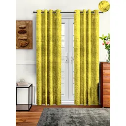 Cortina Beige Set of 2 Abstract Printed Room Darkening Door Curtain-image-27