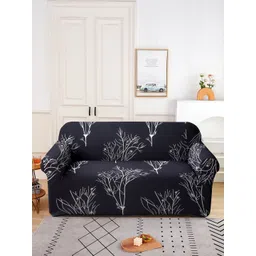 Cortina Black & White Quirky Printed Double-Seater Sofa Cover-picture-35