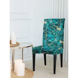 Cortina Blue & Beige Printed Chair Cover-picture-26