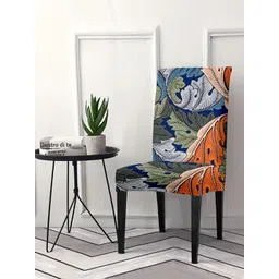 Cortina Blue & Orange Printed Chair Cover-picture-25