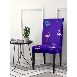 Cortina Blue & Pink Flamingo Printed Chair Cover-picture-43