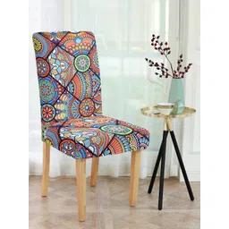 Cortina Blue & White Printed Chair Cover-picture-29