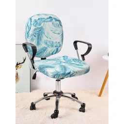 Cortina Blue & White Printed Chair Cover-picture-27