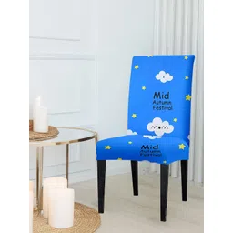 Cortina Blue & White Printed Chair Cover-picture-22