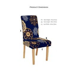 Cortina Blue Printed Chair Cover image 2