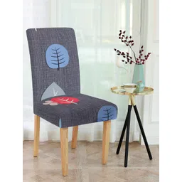 Cortina Blue Printed Chair Seat Cover-picture-20