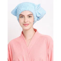 Cortina Blue Solid Hair Towel-picture-25