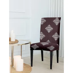 Cortina Brown & White Printed Chair Cover-picture-11