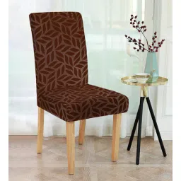 cortina Brown Geometric Polyester 15x19 Inches Stretchable Chair Cover-picture-28
