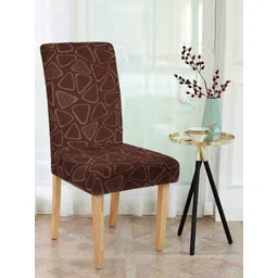 Cortina Brown Printed Chair Seat Cover-picture-19