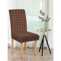 Cortina Brown Printed Chair Seat Cover-picture-20