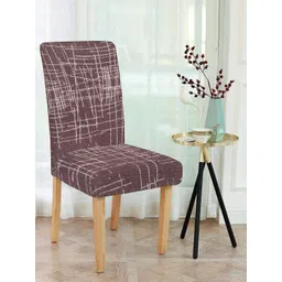 Cortina Brown Set Of 6 Printed Chair Covers-picture-34