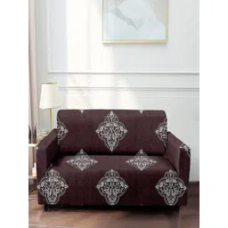 Cortina Burgundy Printed 2-Seater Stretchable Non-Slip Sofa Slipcover-picture-37