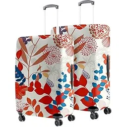 cortina Eco Friendly Spandex 55 cm (20 Inch) and 65 cm (24 Inch) Protective Luggage Cover Small Fits 18-22 Inch Medium Fits 22-26 Inch-Pack of 2-Red-picture-12