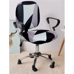 Cortina Grey & Blue Printed Chair Cover-picture-37