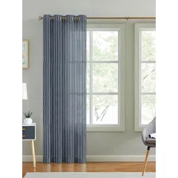Cortina Grey & White Self Design Sheer Long Door Curtain-picture-22