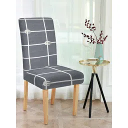 Cortina Grey Checked Chair Cover-picture-14