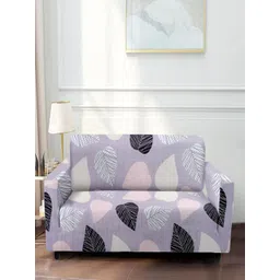 Cortina Grey Printed 4 Seater Sofa Cover-picture-29