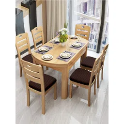 Cortina Pack Of 6 Brown Printed Chair Covers-picture-40