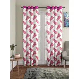 Cortina Pink & White 2 PcsLong Door Curtains-picture-11