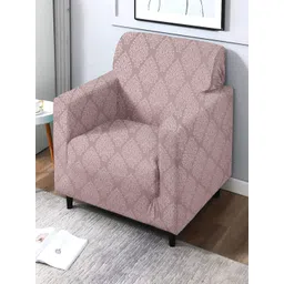 Cortina Pink Printed Single-Seater Sofa Cover-picture-36