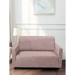 Cortina Pink Printed Two-Seater Sofa Cover-picture-34