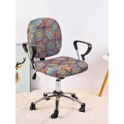 Cortina Red & Blue Printed Chair Cover-picture-34