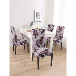 Cortina Set Of 4 Brown Printed Chair Covers-picture-38