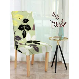 Cortina Set of 4 Green & Black Floral Print Chair Covers-picture-14