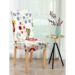 Cortina Set of 4 White & Blue Floral Print Chair Covers-picture-24