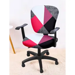 Cortina Set Of 8 Red & White Geometric Print Chair Covers-picture-27