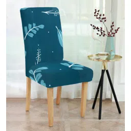 cortina Teal Printed Polyester 15x19 Inches Stretchable Chair Cover-picture-14