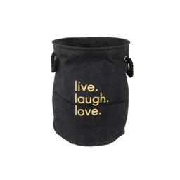 Cortina Unisex Black Printed Foldable Laundry Bag image 2