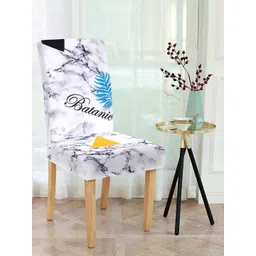 Cortina White & Blue Printed Chair Seat Cover-picture-41