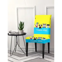 Cortina Yellow & Blue Printed Chair Cover-picture-24