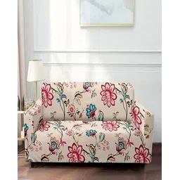 cortina eyelet curtain Floral Print Three Seater Sofa Cover-picture-18