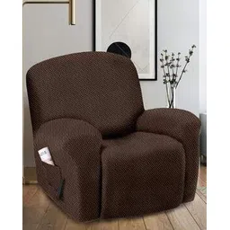 cortina eyelet curtain Geometric Print Stretchable Single Seater Recliner Cover-picture-41