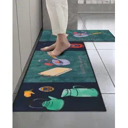 cortina eyelet curtain Pack of 2 Graphic Print Kitchen Mats-picture-20