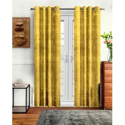 cortina eyelet curtain Pack of 2 Printed Door Curtains-picture-19