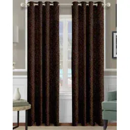 cortina eyelet curtain Pack of 2 Printed Semi-Sheer Window Curtains-picture-11