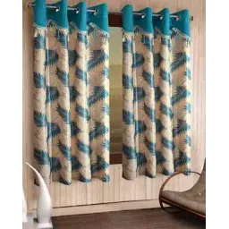 cortina eyelet curtain Pack of 2 Printed Window Curtains-picture-38