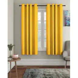 cortina eyelet curtain Pack of 2 Textured Window Curtains-picture-40